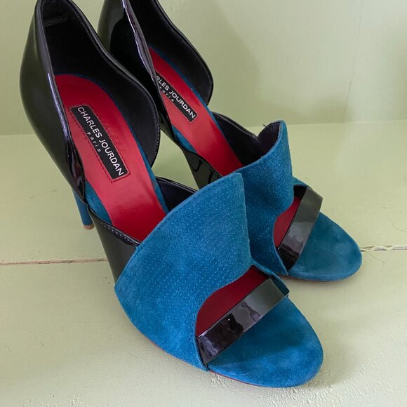 Charles Jourdan suede leather high heel shoes - Picture 1 of 9
